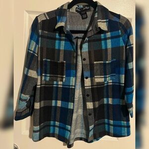 Blue Hue Plaid Button-Up
